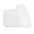 Pulp Safe Modular No PFAS Added White Sugarcane / Bagasse Plate - Home Compostable - 11 3/4" x 11 3/4" x 1/2" - 25 count box