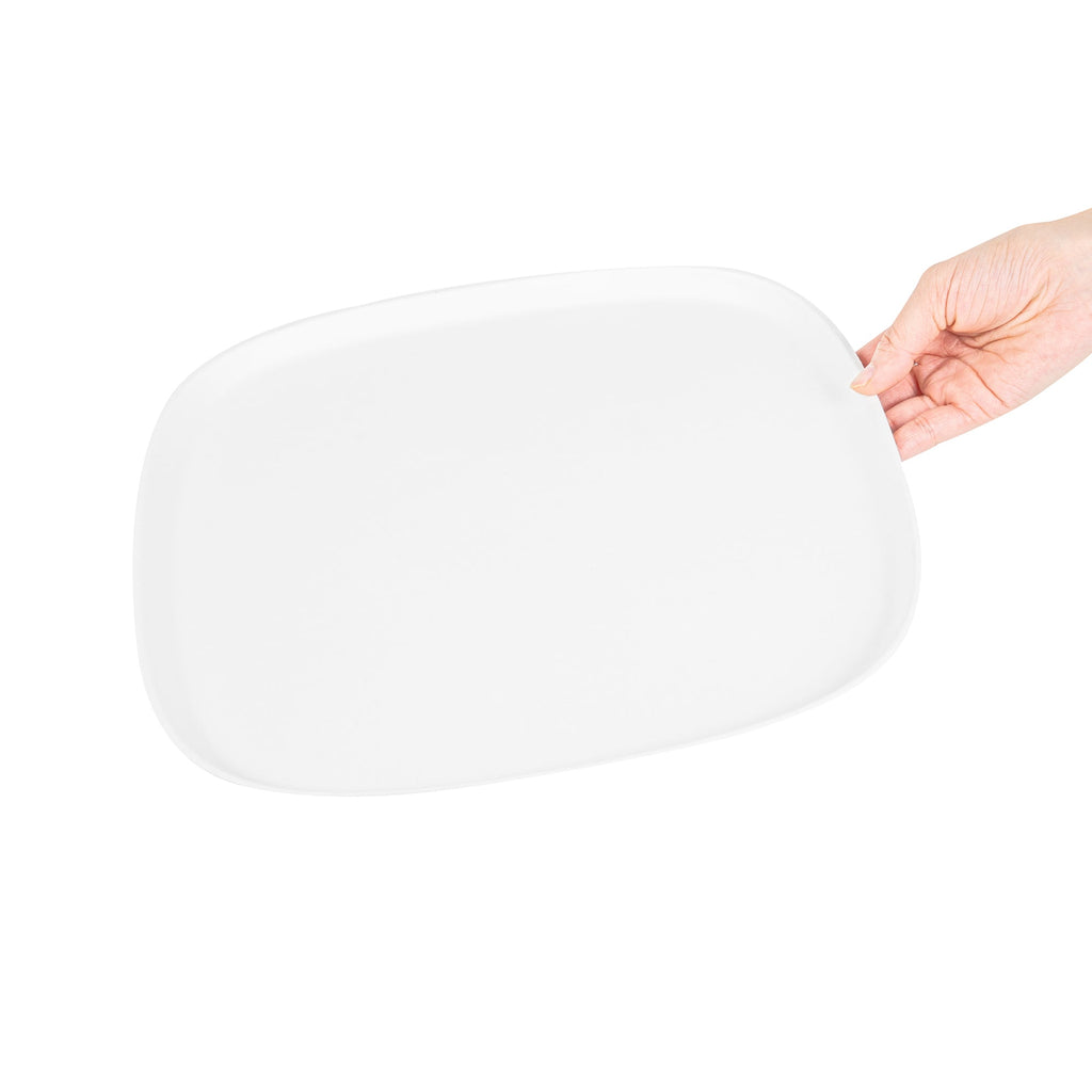 Pulp Safe Modular No PFAS Added White Sugarcane / Bagasse Plate - Home Compostable - 11 3/4" x 11 3/4" x 1/2" - 100 count box