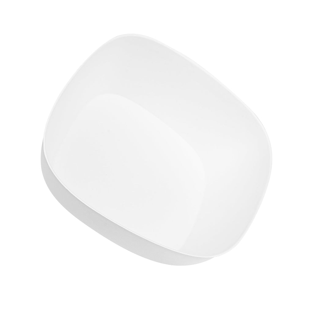 Pulp Safe Modular No PFAS Added 190 oz White Sugarcane / Bagasse Bowl - Home Compostable - 11 3/4" x 11 3/4" x 4" - 100 count box