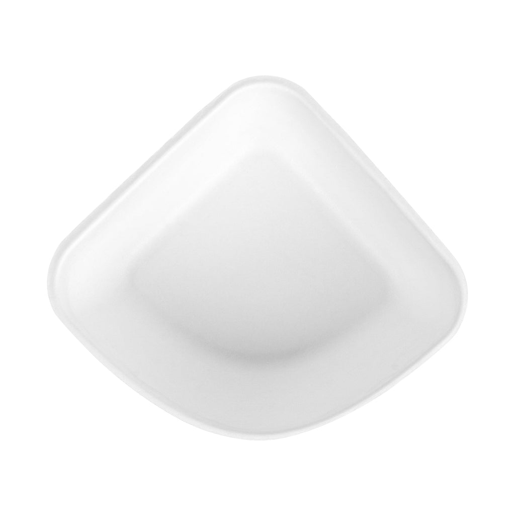 Pulp Safe Modular No PFAS Added 17 oz White Sugarcane / Bagasse Bowl - Home Compostable - 5 1/4" x 5 1/4" x 2 1/4" - 100 count box