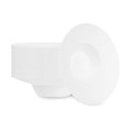 Pulp Safe No PFAS Added 10 oz White Sugarcane / Bagasse Salad Bowl / Dessert Plate - Home Compostable - 8 3/4" x 8 3/4" x 2" - 25 count box