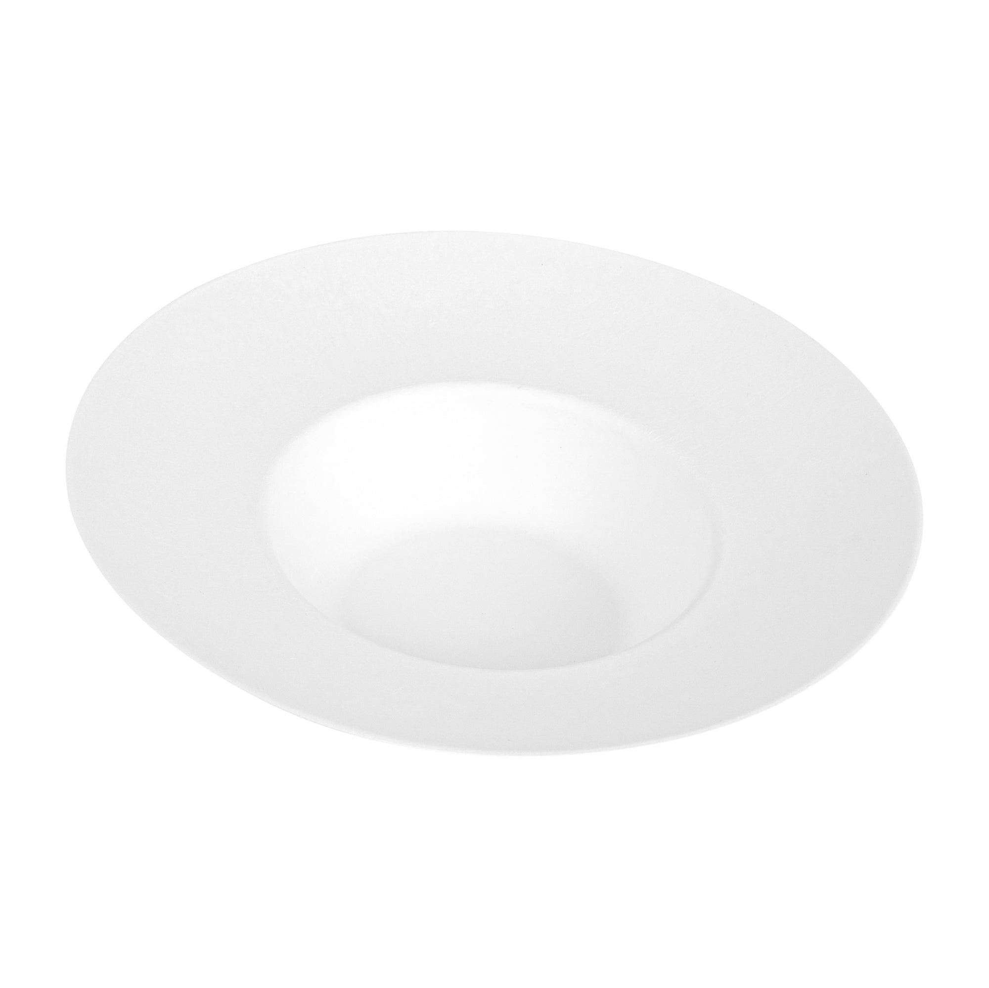 Pulp Safe No PFAS Added 10 oz White Sugarcane / Bagasse Salad Bowl / Dessert Plate - Home Compostable - 8 3/4" x 8 3/4" x 2" - 100 count box