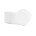 Pulp Safe Modular No PFAS Added White Sugarcane / Bagasse Tray - Home Compostable - 14" x 9 1/4" x 1 1/2" - 25 count box