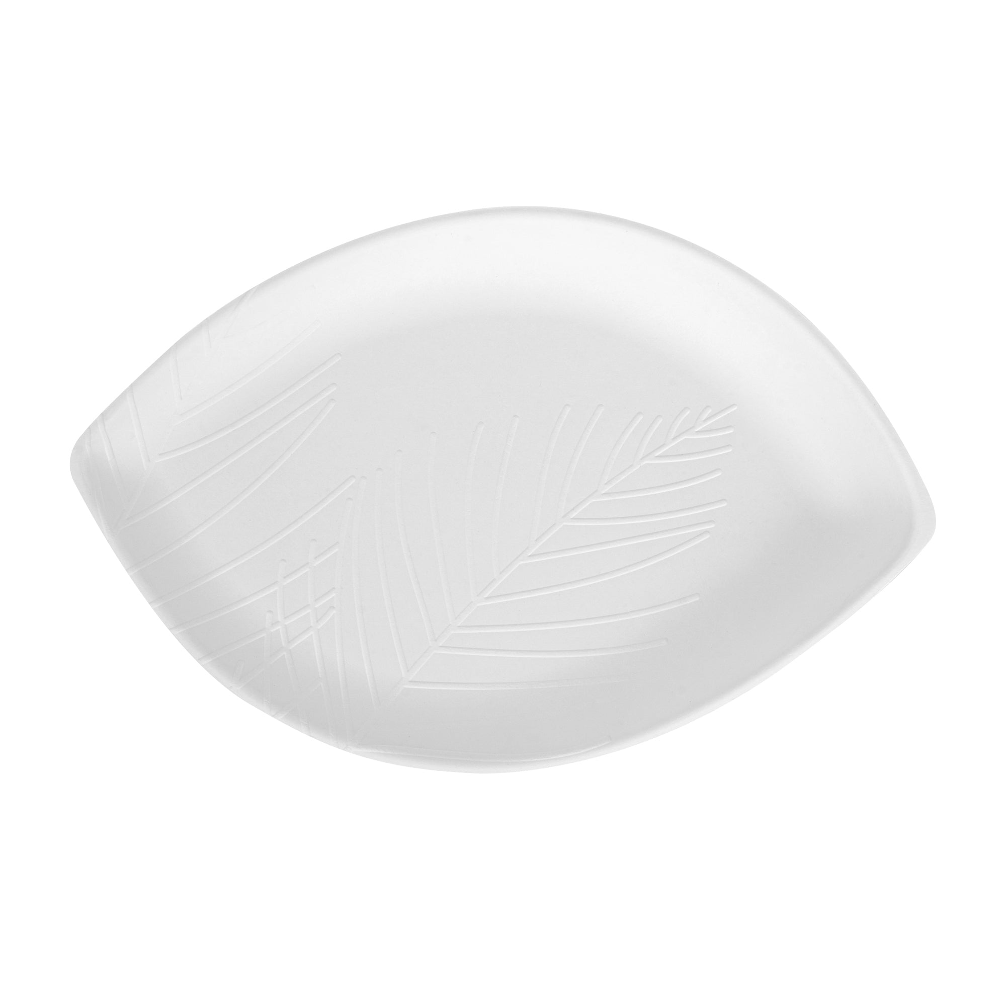 Pulp Safe Modular No PFAS Added White Sugarcane / Bagasse Tray - Home Compostable - 14" x 9 1/4" x 1 1/2" - 25 count box