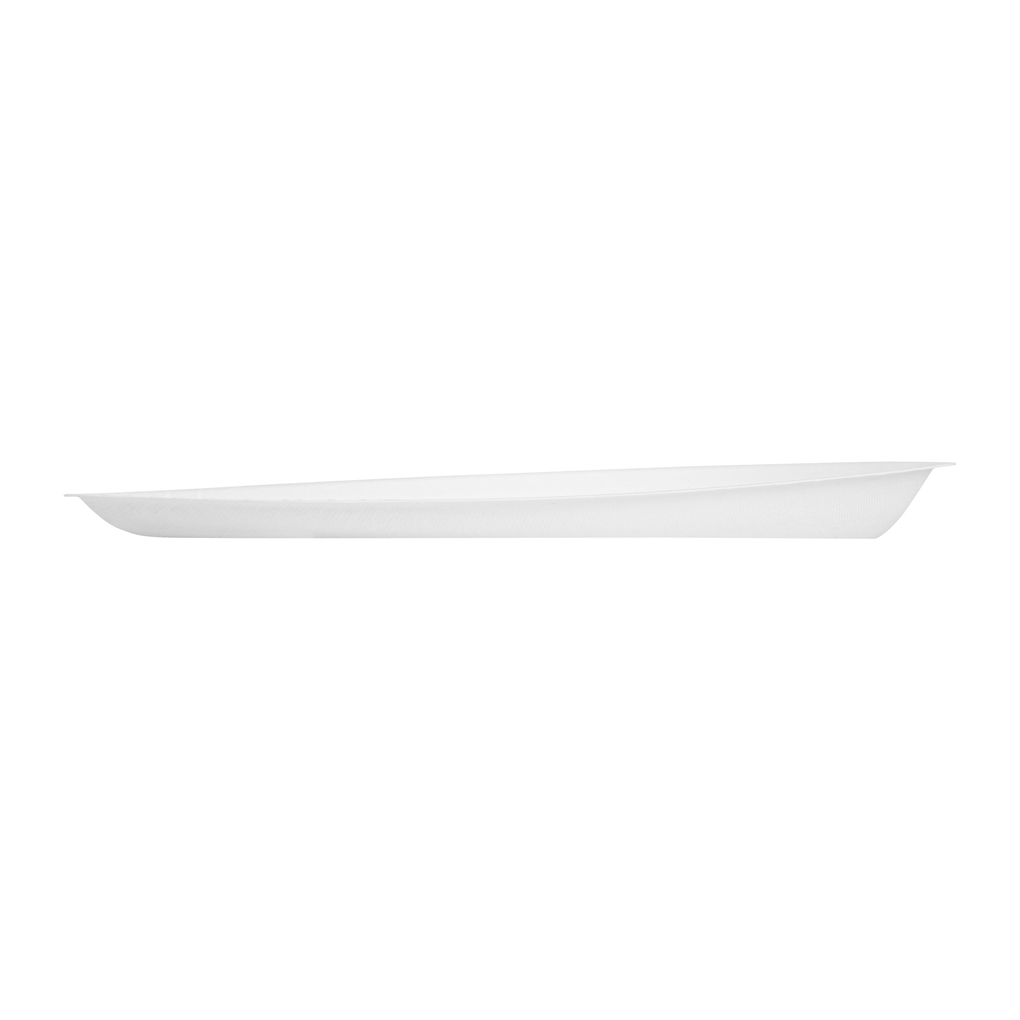 Pulp Safe Modular No PFAS Added White Sugarcane / Bagasse Tray - Home Compostable - 14" x 9 1/4" x 1 1/2" - 25 count box