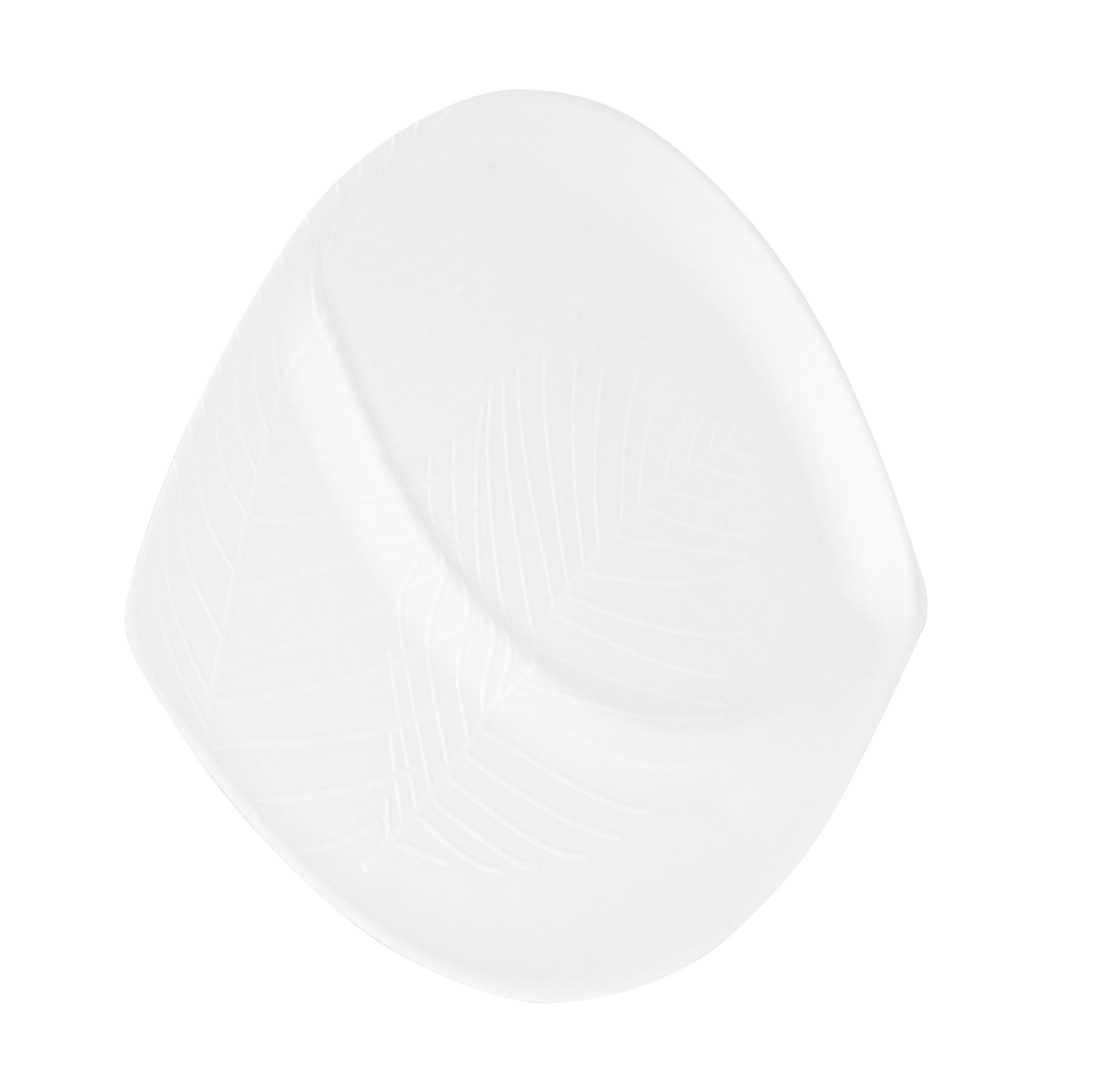 Pulp Safe Modular No PFAS Added White Sugarcane / Bagasse Tray - Home Compostable, 2 Compartments - 18 1/2" x 11 1/4" - 25 count box