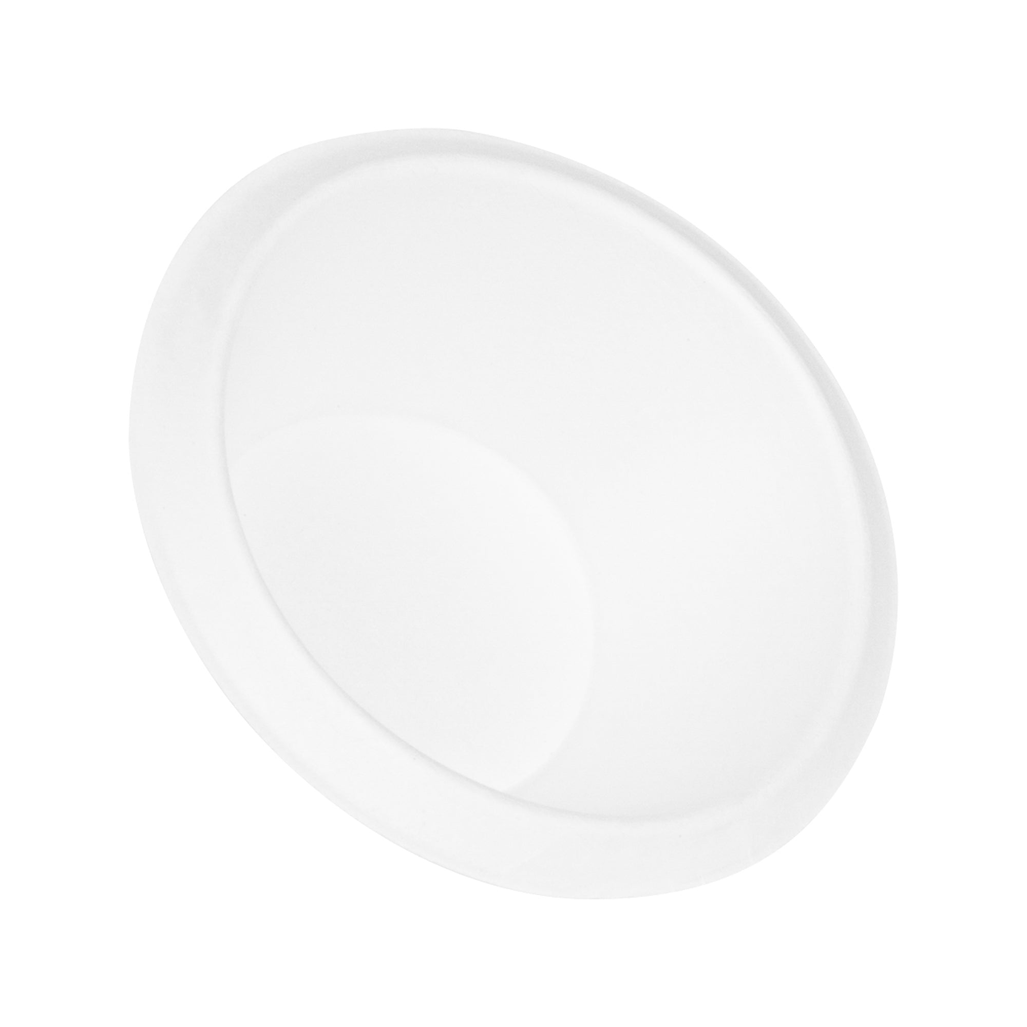 Pulp Safe No PFAS Added 7 oz Oval White Sugarcane / Bagasse Bowl - Home Compostable - 6" x 5" x 1 1/2" - 100 count box