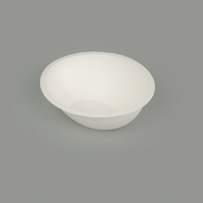 Pulp Safe No PFAS Added 27 oz Oval White Sugarcane / Bagasse Bowl - Home Compostable - 8 3/4" x 6 3/4" x 3 1/4" - 25 count box