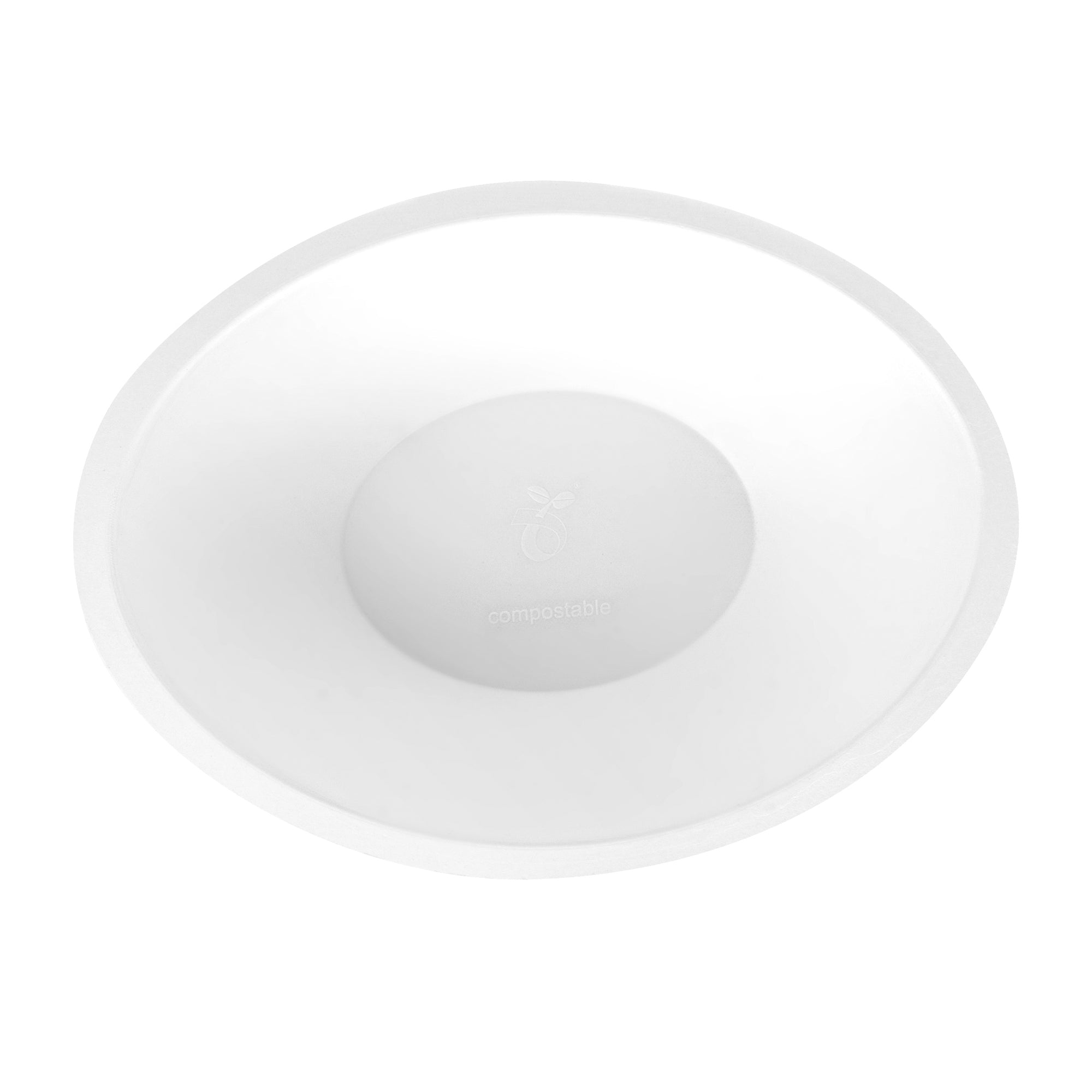 Pulp Safe No PFAS Added 27 oz Oval White Sugarcane / Bagasse Bowl - Home Compostable - 8 3/4" x 6 3/4" x 3 1/4" - 100 count box