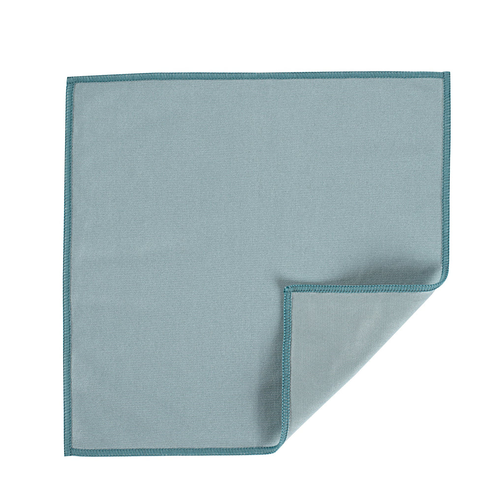Clean Tek Professional Light Blue Microfiber Glass Cleaning Cloth - 11 3/4" x 11 3/4" - 2 count box