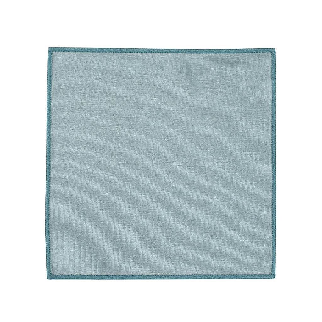 Clean Tek Professional Light Blue Microfiber Glass Cleaning Cloth - 11 3/4" x 11 3/4" - 2 count box