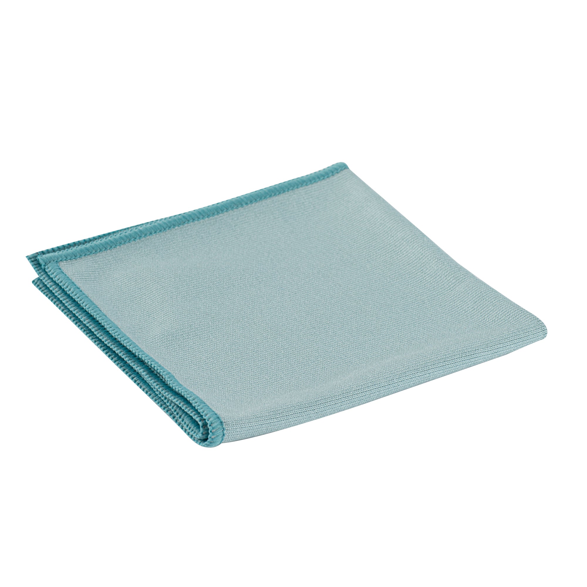 Clean Tek Professional Light Blue Microfiber Glass Cleaning Cloth - 11 3/4" x 11 3/4" - 2 count box