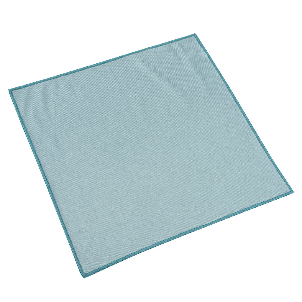 Clean Tek Professional Light Blue Microfiber Glass Cleaning Cloth - 15 3/4" x 15 3/4" - 2 count box