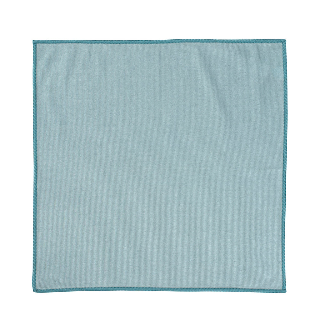 Clean Tek Professional Light Blue Microfiber Glass Cleaning Cloth - 15 3/4" x 15 3/4" - 2 count box
