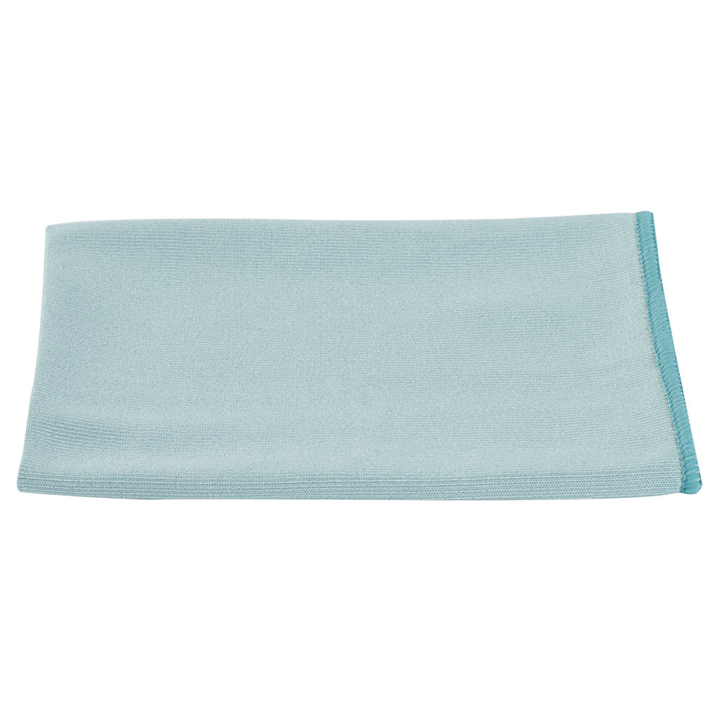 Clean Tek Professional Light Blue Microfiber Glass Cleaning Cloth - 15 3/4" x 15 3/4" - 2 count box