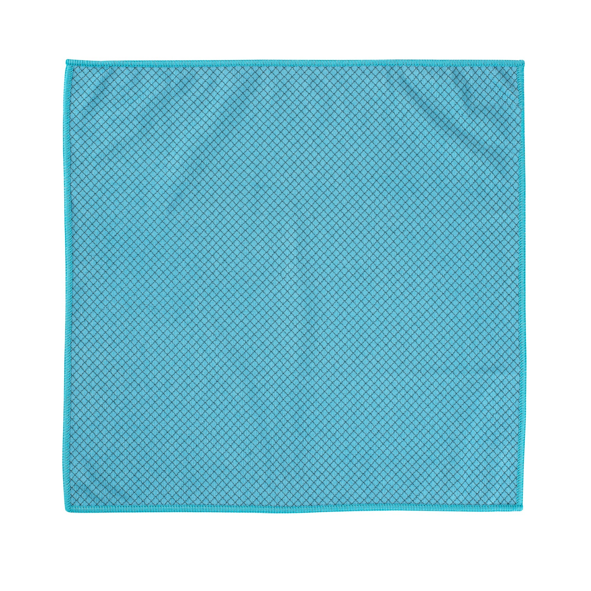 Clean Tek Professional Light Blue Microfiber Glass Cleaning Cloth - Diamond Weave - 15 3/4" x 15 3/4" - 1 count box