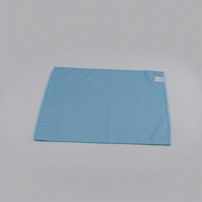 Clean Tek Professional Light Blue Microfiber Glass Cleaning Cloth - Diamond Weave - 15 3/4" x 15 3/4" - 100 count box