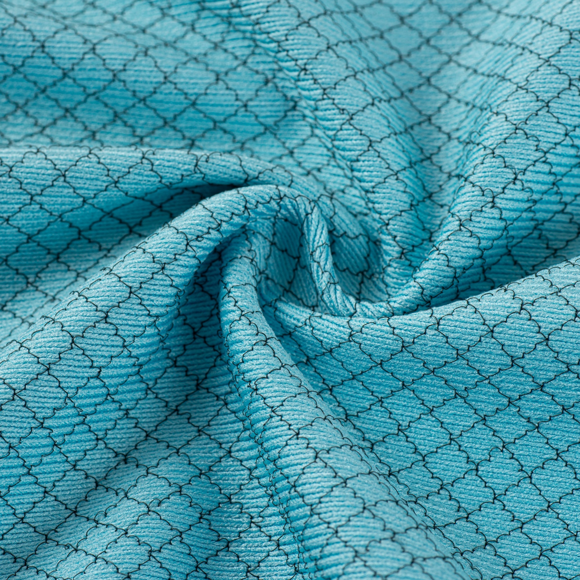 Clean Tek Professional Light Blue Microfiber Glass Cleaning Cloth - Diamond Weave - 15 3/4" x 15 3/4" - 100 count box