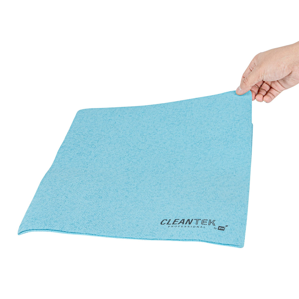 Clean Tek Professional Blue Microfiber Cleaning / Drying Cloth - 13'' x 15'' - 100 count box