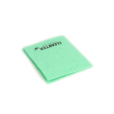 Clean Tek Professional Green Microfiber Cleaning / Drying Cloth - 13'' x 15'' - 100 count box