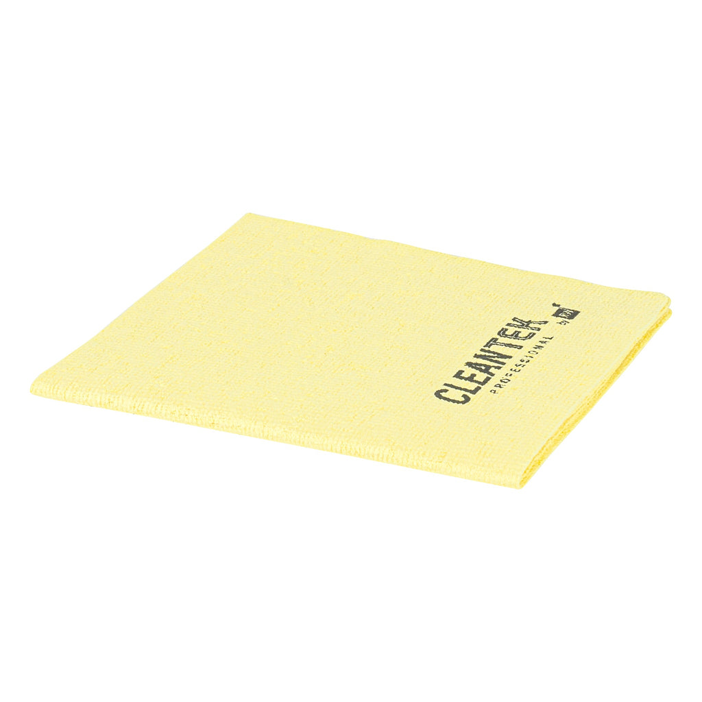 Clean Tek Professional Yellow Microfiber Cleaning / Drying Cloth - 13'' x 15'' - 5 count box