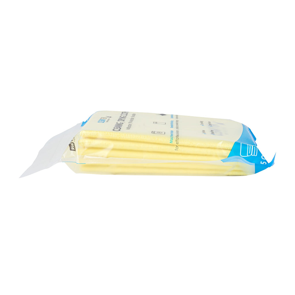 Clean Tek Professional Yellow Microfiber Cleaning / Drying Cloth - 13'' x 15'' - 100 count box