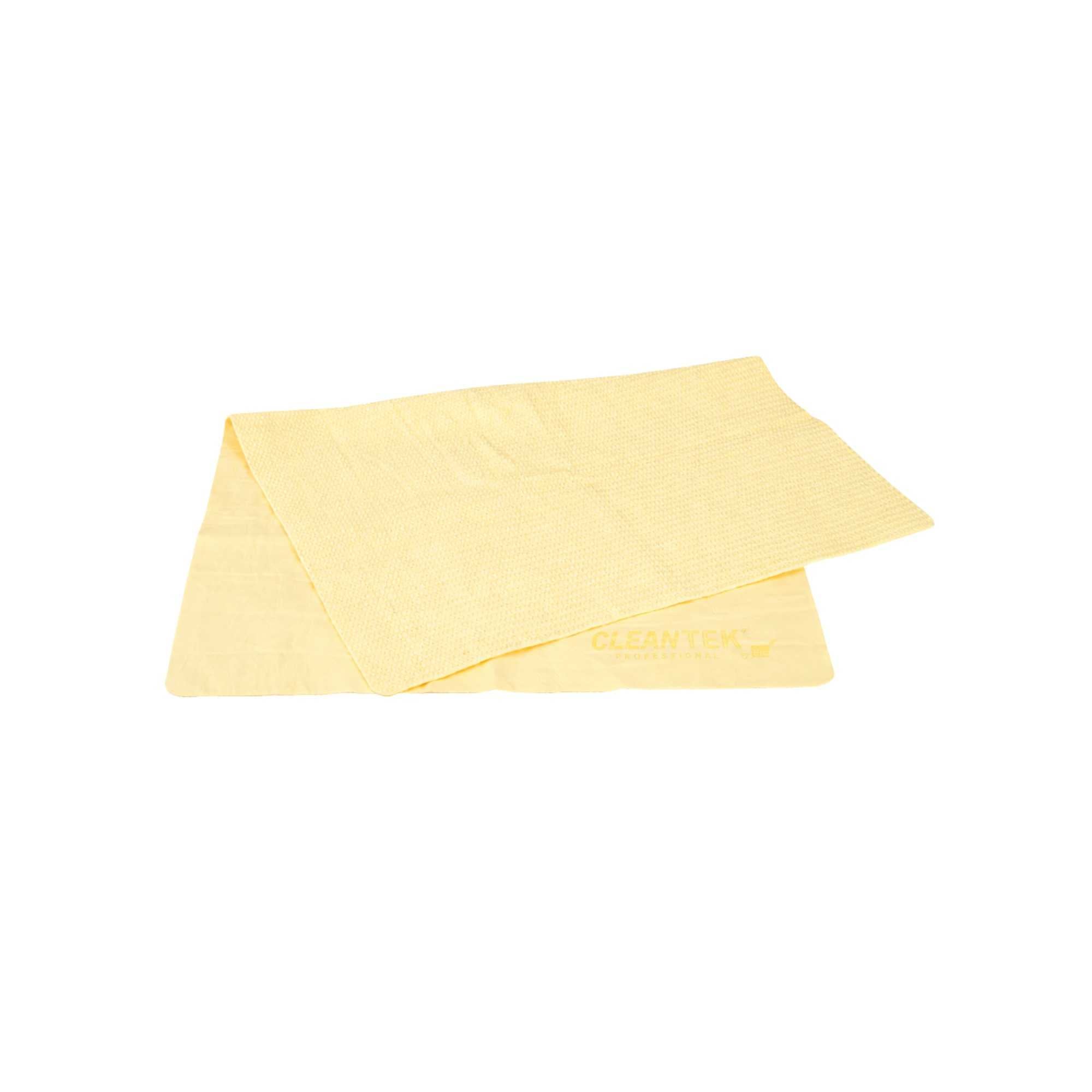 Clean Tek Professional Yellow 3D Chamois Cloth - with Storage Tube - 25 1/4'' x 17'' - 1 count box