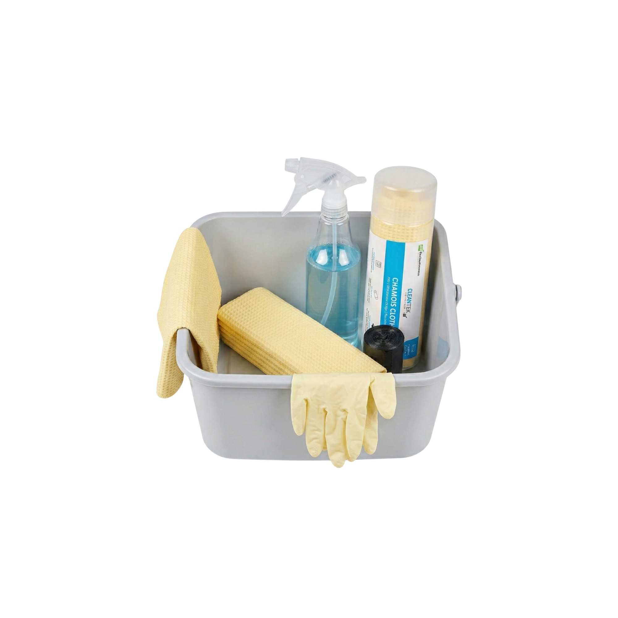 Clean Tek Professional Yellow 3D Chamois Cloth - with Storage Tube - 25 1/4'' x 17'' - 20 count box