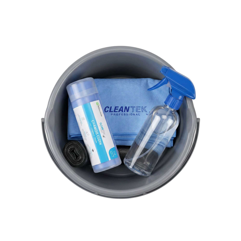 Clean Tek Professional Blue Chamois Cloth - with Storage Tube - 25 1/4'' x 17'' - 1 count box
