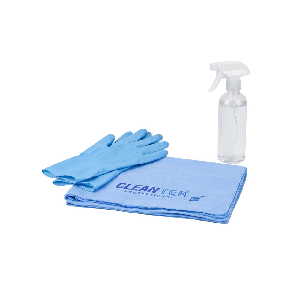 Clean Tek Professional Blue Chamois Cloth - with Storage Tube - 25 1/4'' x 17'' - 20 count box
