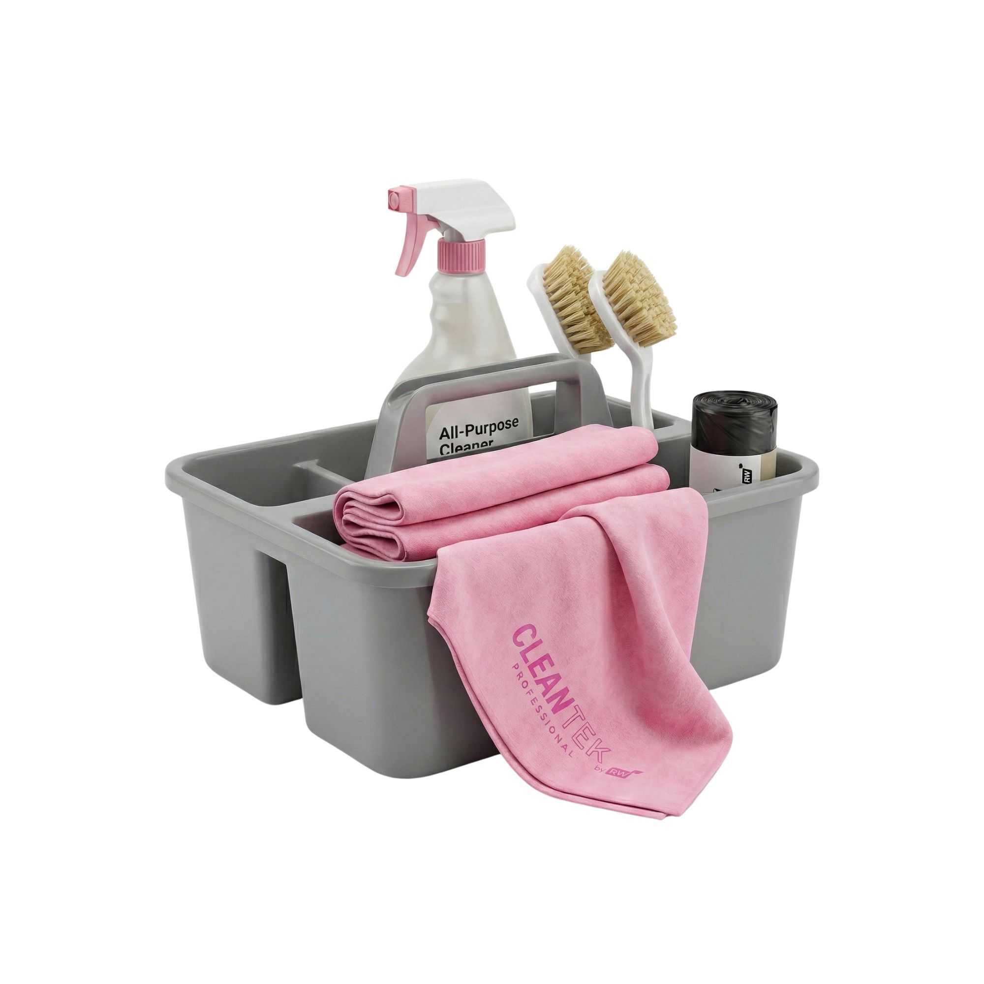 Clean Tek Professional Pink Chamois Cloth - with Storage Tube - 25 1/4'' x 17'' - 20 count box
