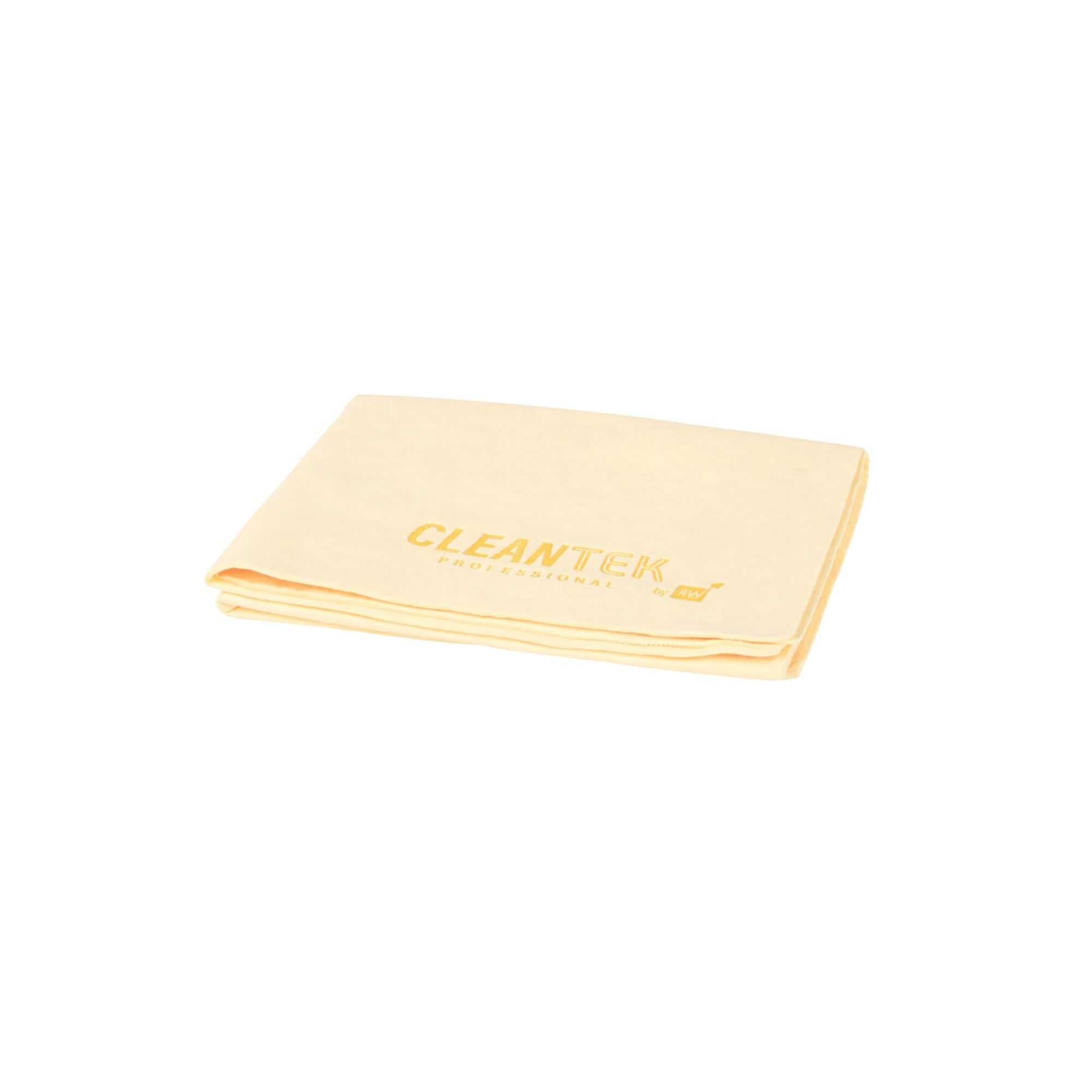 Clean Tek Professional Yellow Chamois Cloth - with Storage Tube - 25 1/4'' x 17'' - 20 count box