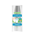Restpresso 8 oz Black and White Stripe Paper Single Wall Coffee Cup - with White Lid - 3 1/2"x 3 1/2"x 4" - 20 count box