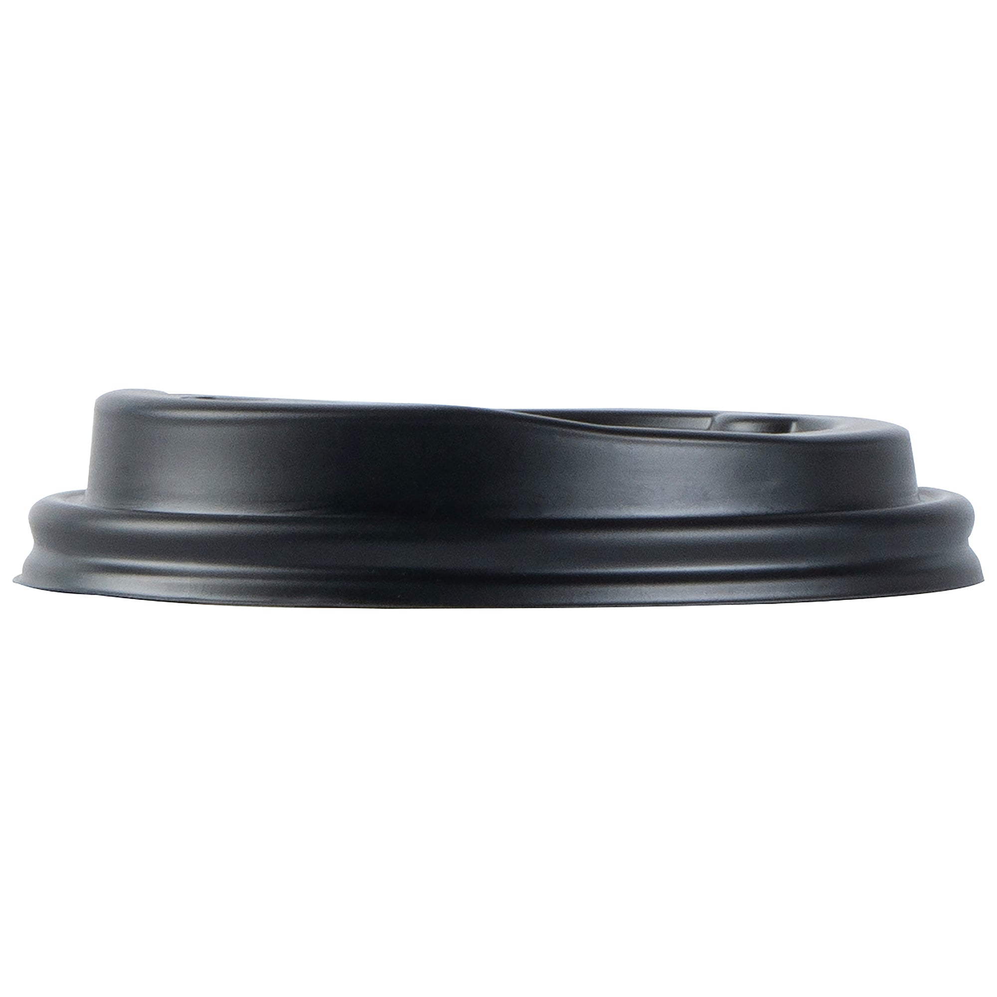 Restpresso 12 oz Purple and White Stripe Paper Single Wall Coffee Cup - with Black Lid - 3 1/2"x 3 1/2"x 4 1/4" - 20 count box