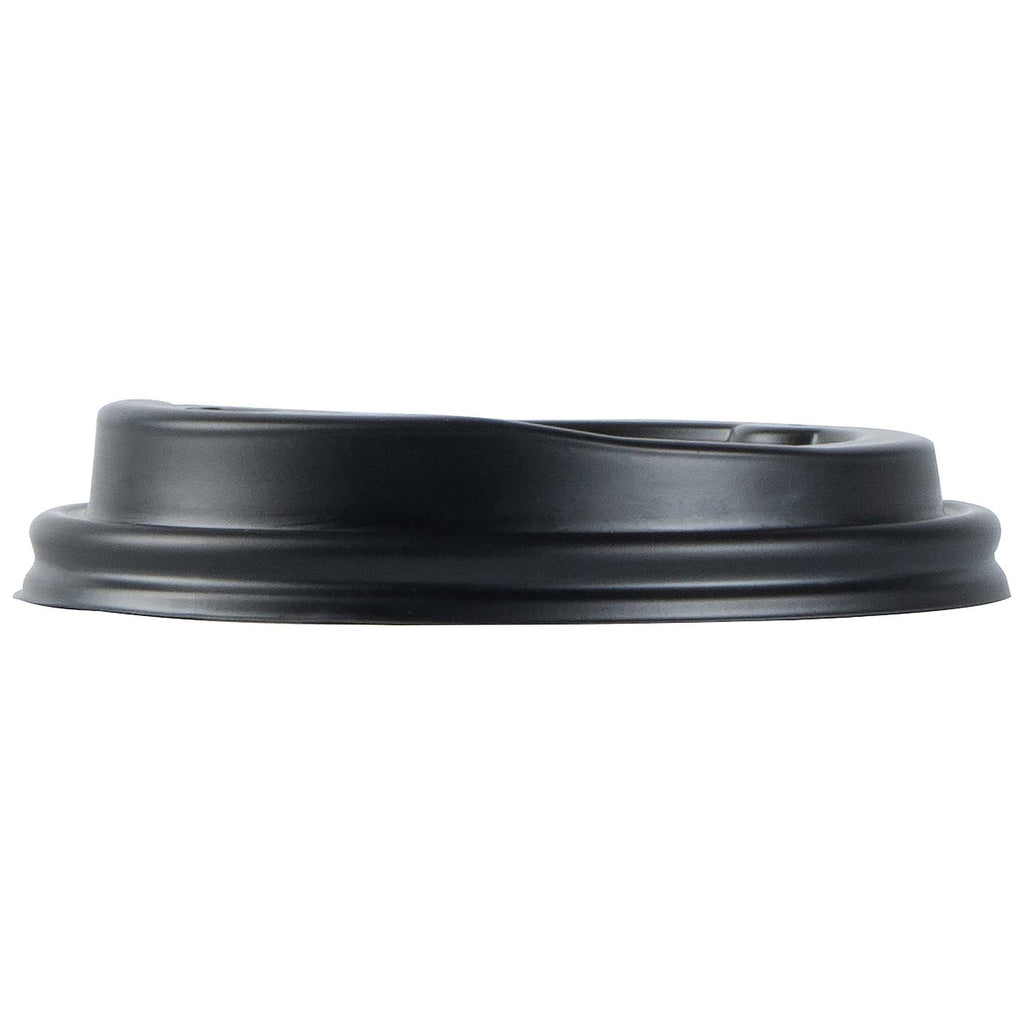 Restpresso 20 oz Green and White Stripe Paper Single Wall Coffee Cup - with Black Lid - 3 1/2"x 3 1/2"x 6 1/4" - 20 count box