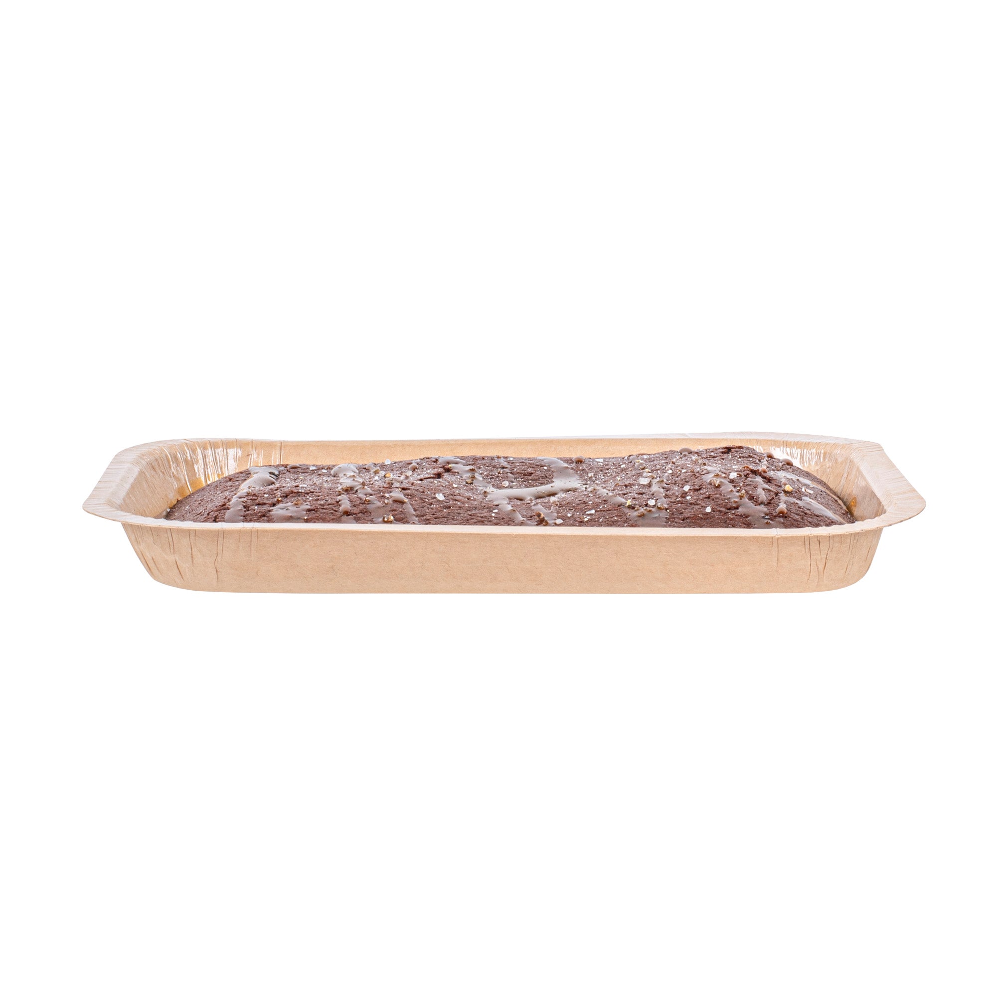 Pastry Tek 15 oz Rectangle Kraft Paperboard Tray - Oven-Safe - 8 1/4" x 5 1/2" x 1" - 25 count box