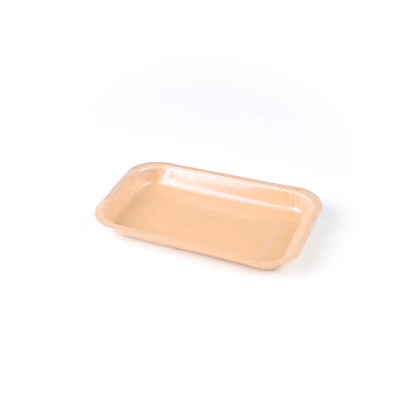 Pastry Tek 15 oz Rectangle Kraft Paperboard Tray - Oven-Safe - 8 1/4" x 5 1/2" x 1" - 25 count box