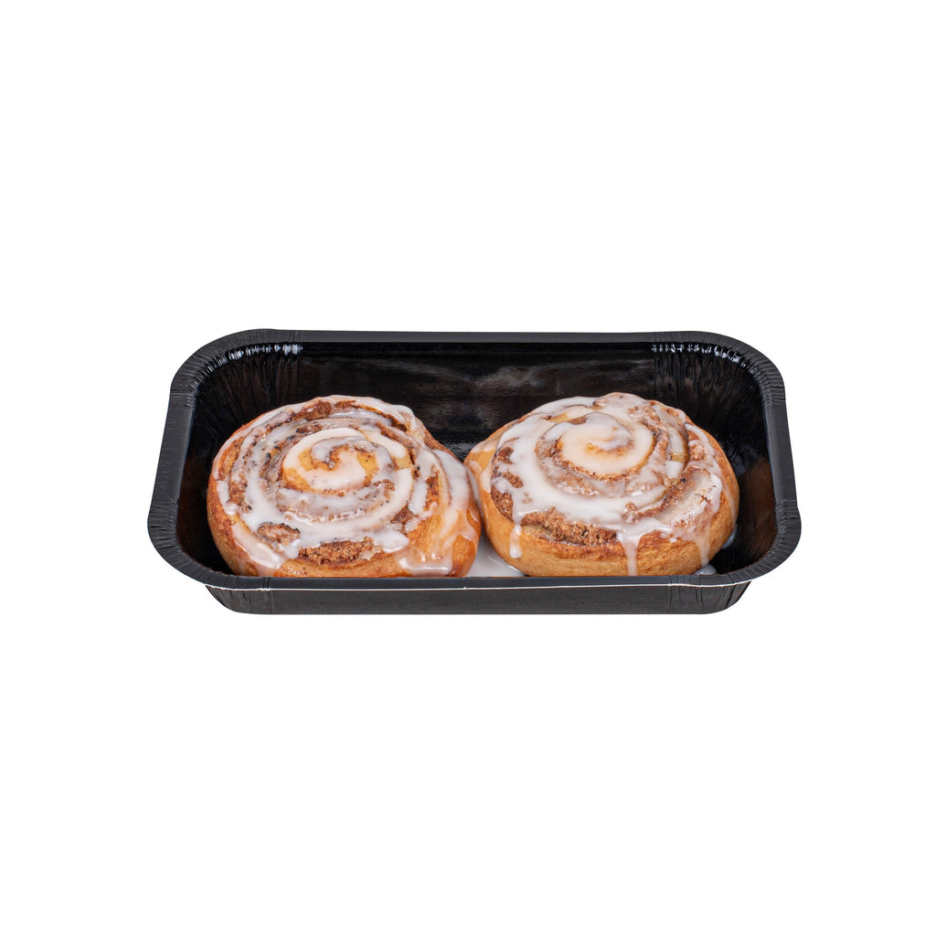 Pastry Tek 24 oz Rectangle Black Paperboard Tray - Oven-Safe - 8 1/4" x 5 1/2" x 1 1/2" - 100 count box