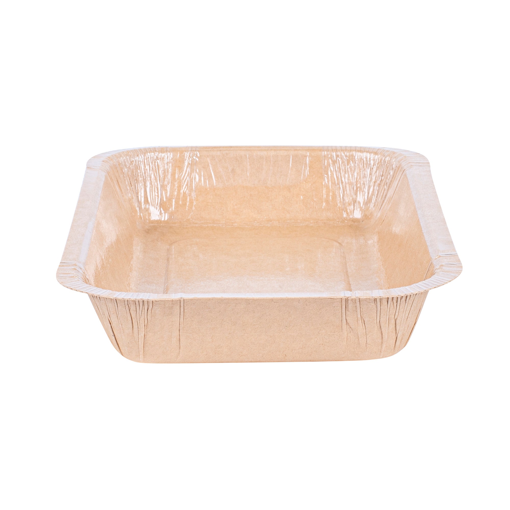 Pastry Tek 24 oz Rectangle Kraft Paperboard Tray - Oven-Safe - 8 1/4" x 5 1/2" x 1 1/2" - 25 count box