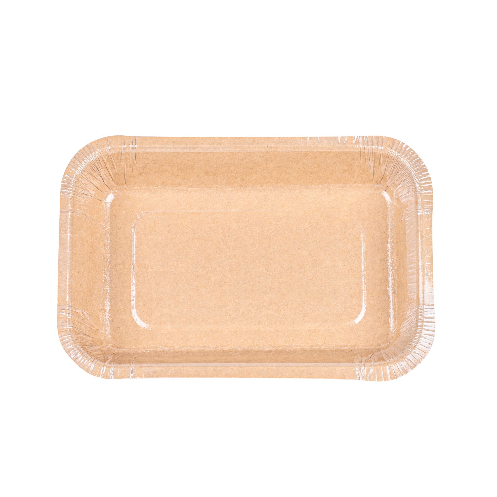 Pastry Tek 24 oz Rectangle Kraft Paperboard Tray - Oven-Safe - 8 1/4" x 5 1/2" x 1 1/2" - 25 count box