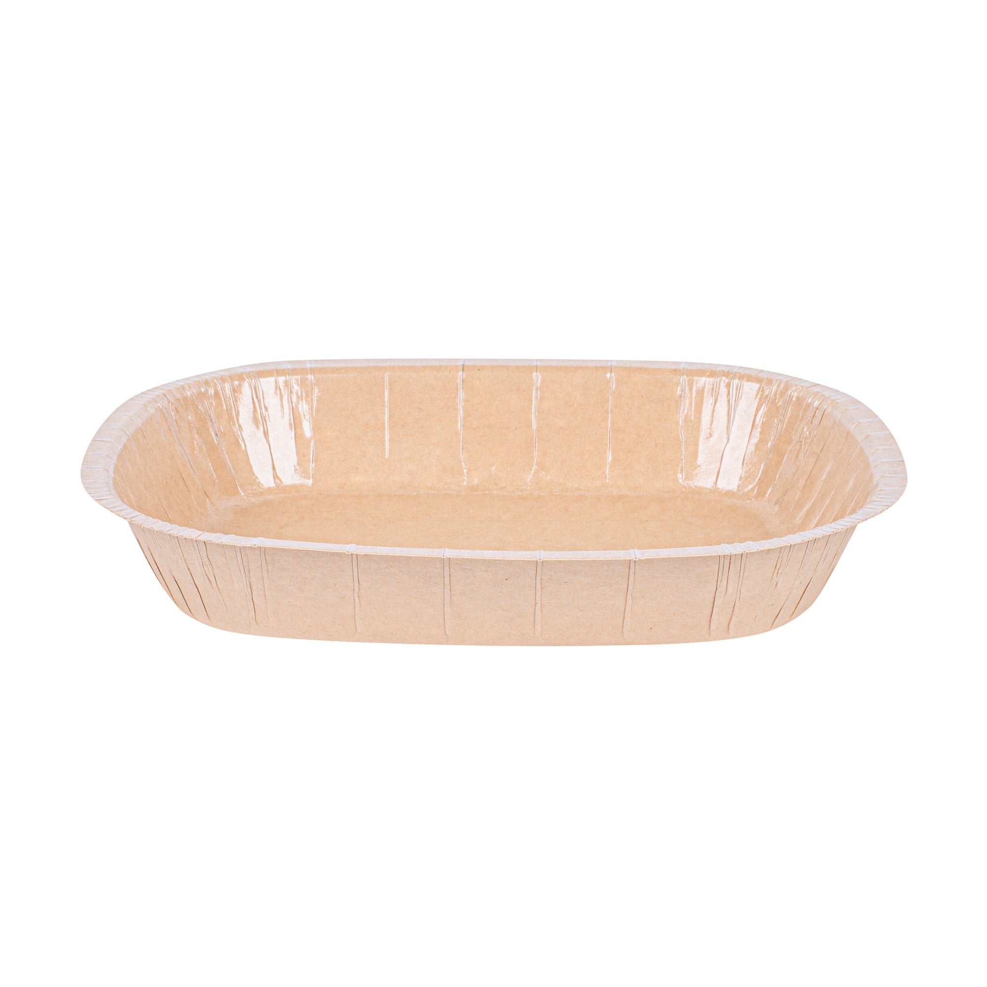 Pastry Tek 32 oz Rectangle Kraft Paperboard Tray - Oven-Safe - 9" x 7" x 1 3/4" - 25 count box