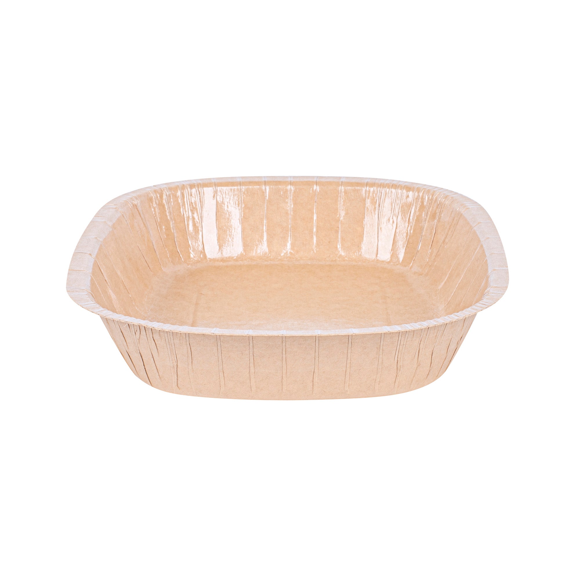 Pastry Tek 32 oz Rectangle Kraft Paperboard Tray - Oven-Safe - 9" x 7" x 1 3/4" - 25 count box
