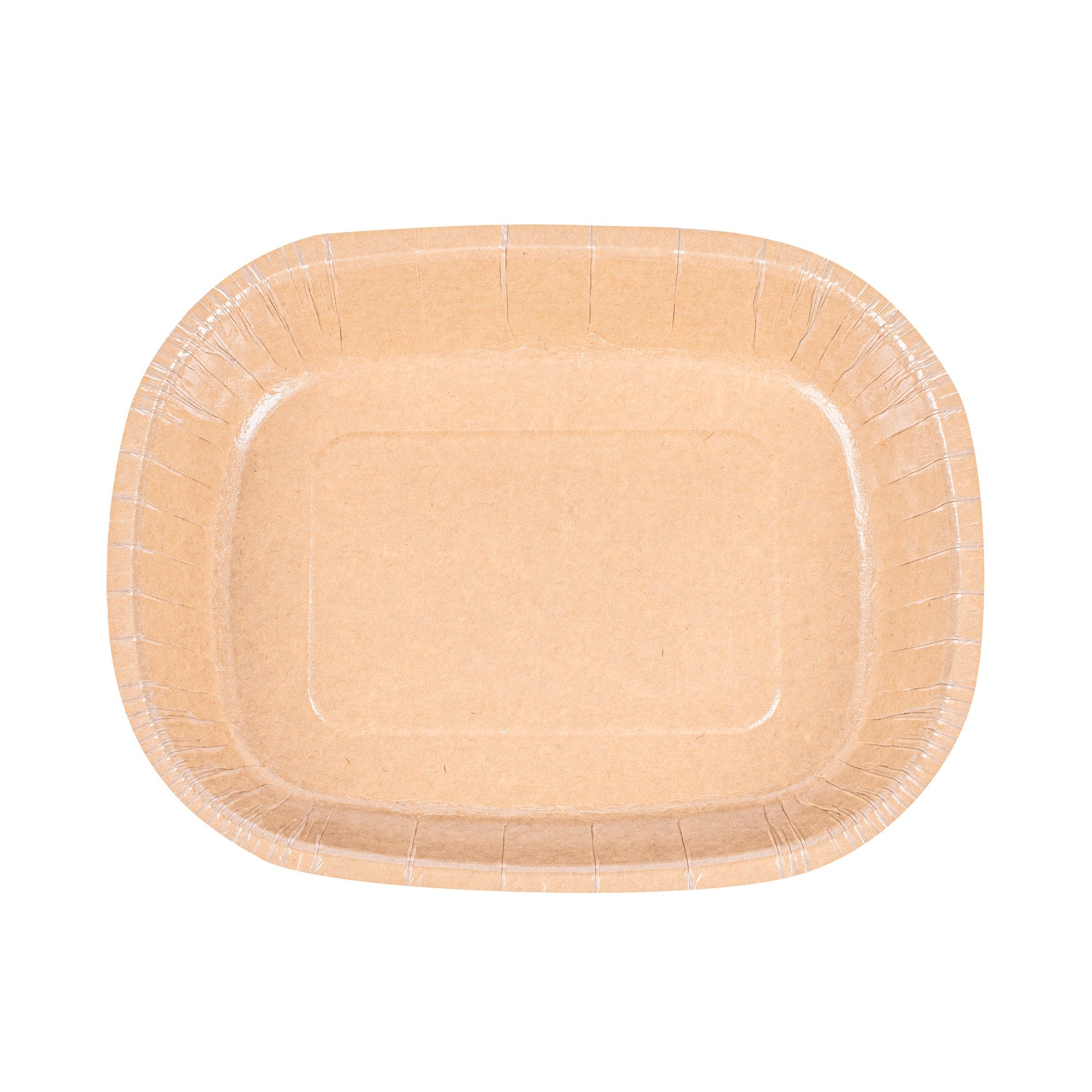 Pastry Tek 32 oz Rectangle Kraft Paperboard Tray - Oven-Safe - 9" x 7" x 1 3/4" - 100 count box