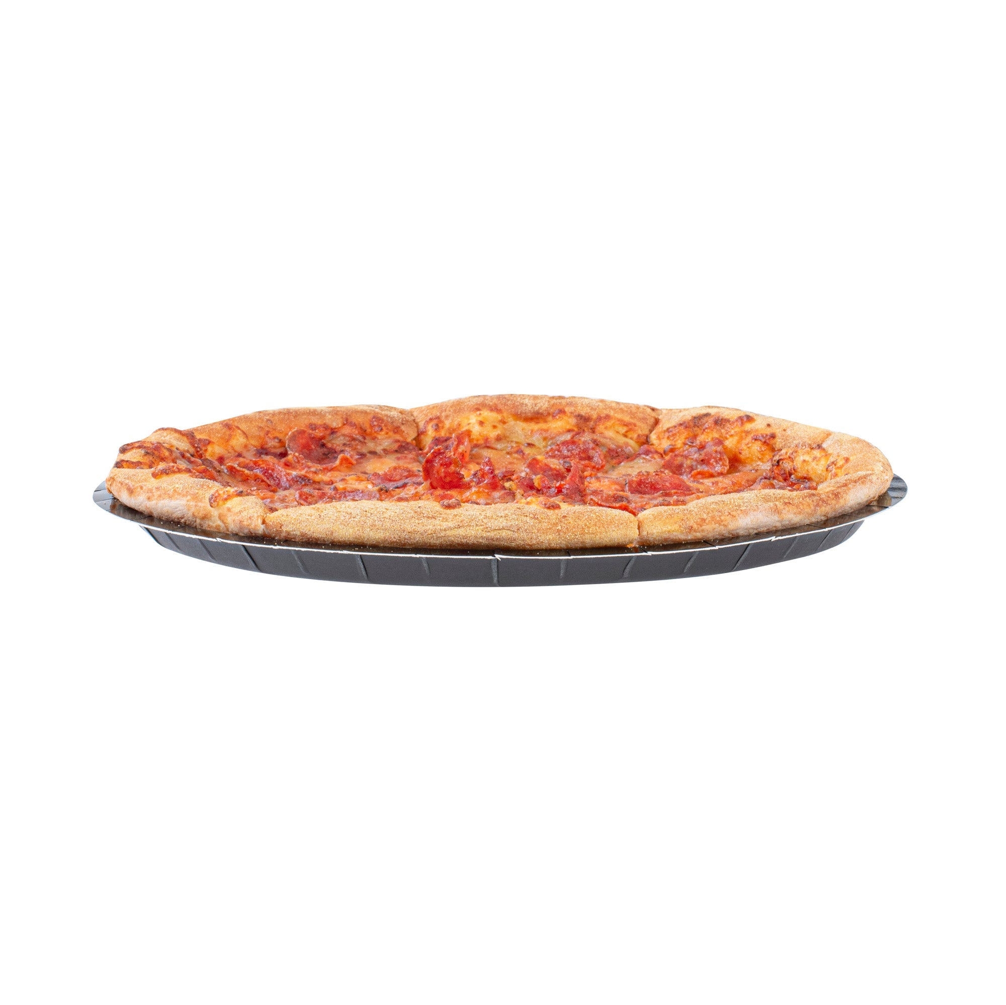 Eco Pie Round Black Paperboard Pizza Tray - Oven-Safe - 12'' - 50 count box