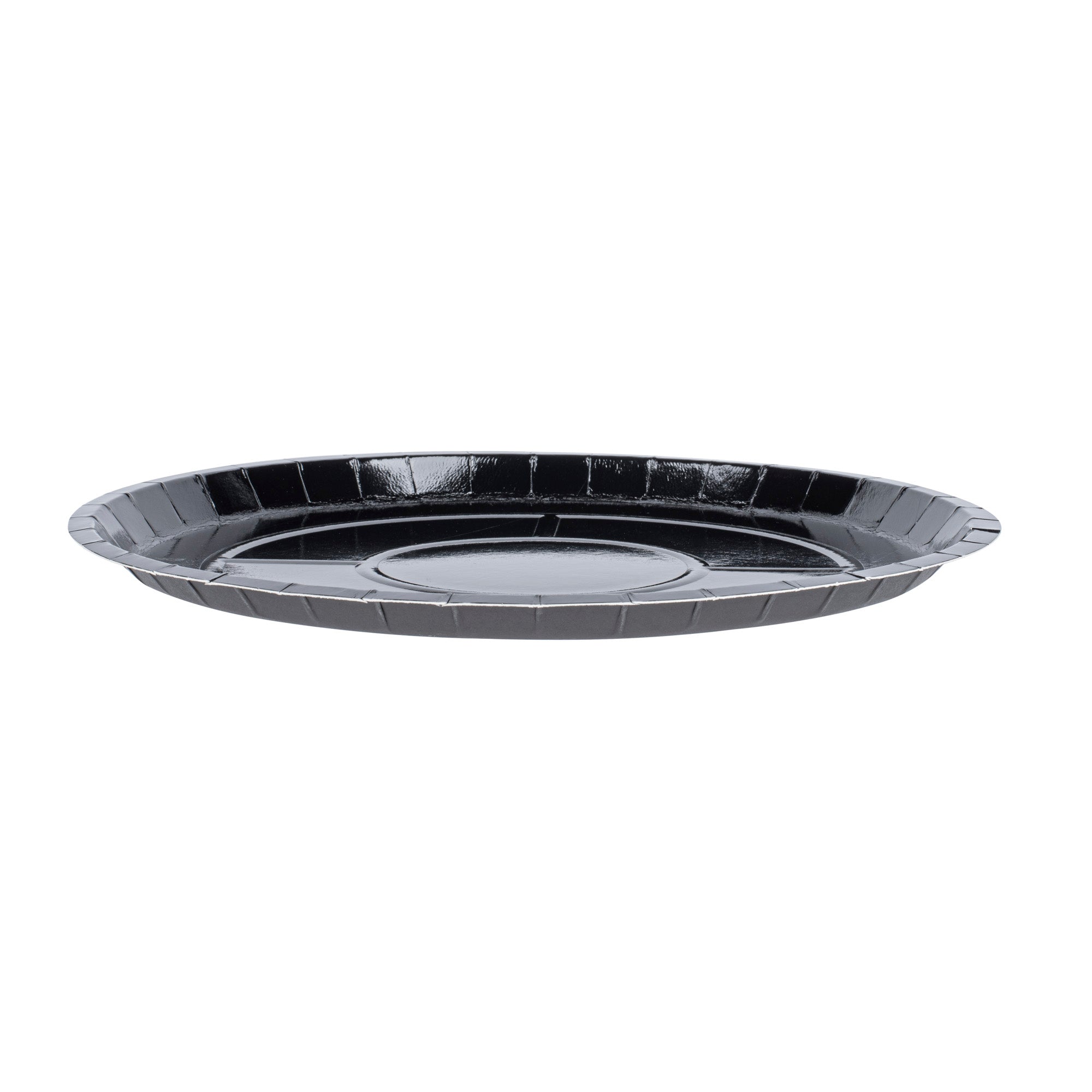 Eco Pie Round Black Paperboard Pizza Tray - Oven-Safe - 12'' - 50 count box