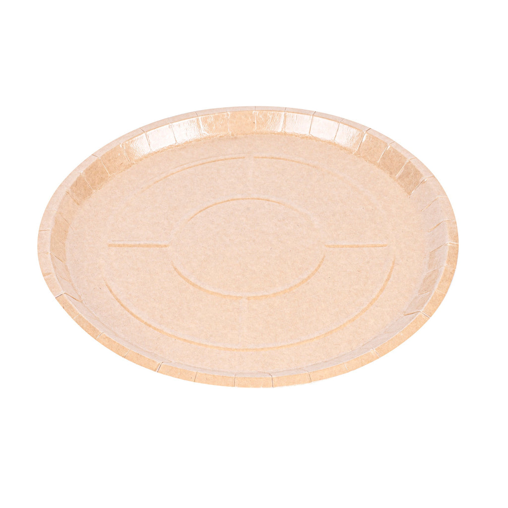 Eco Pie Round Kraft Paperboard Pizza Tray - Oven-Safe - 12'' - 25 count box