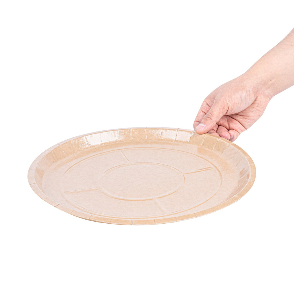 Eco Pie Round Kraft Paperboard Pizza Tray - Oven-Safe - 12'' - 50 count box