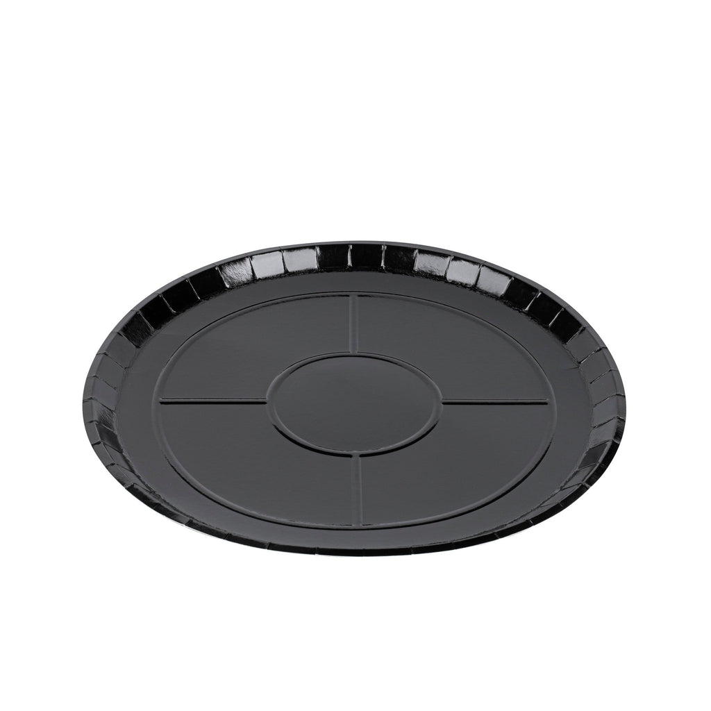 Eco Pie Round Black Paperboard Pizza Tray - Oven-Safe - 16" - 25 count box