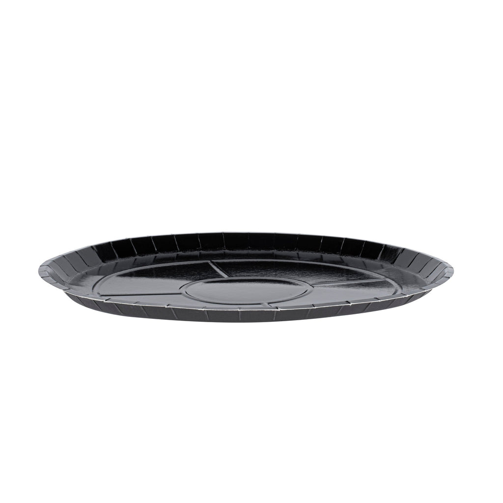 Eco Pie Round Black Paperboard Pizza Tray - Oven-Safe - 16" - 25 count box