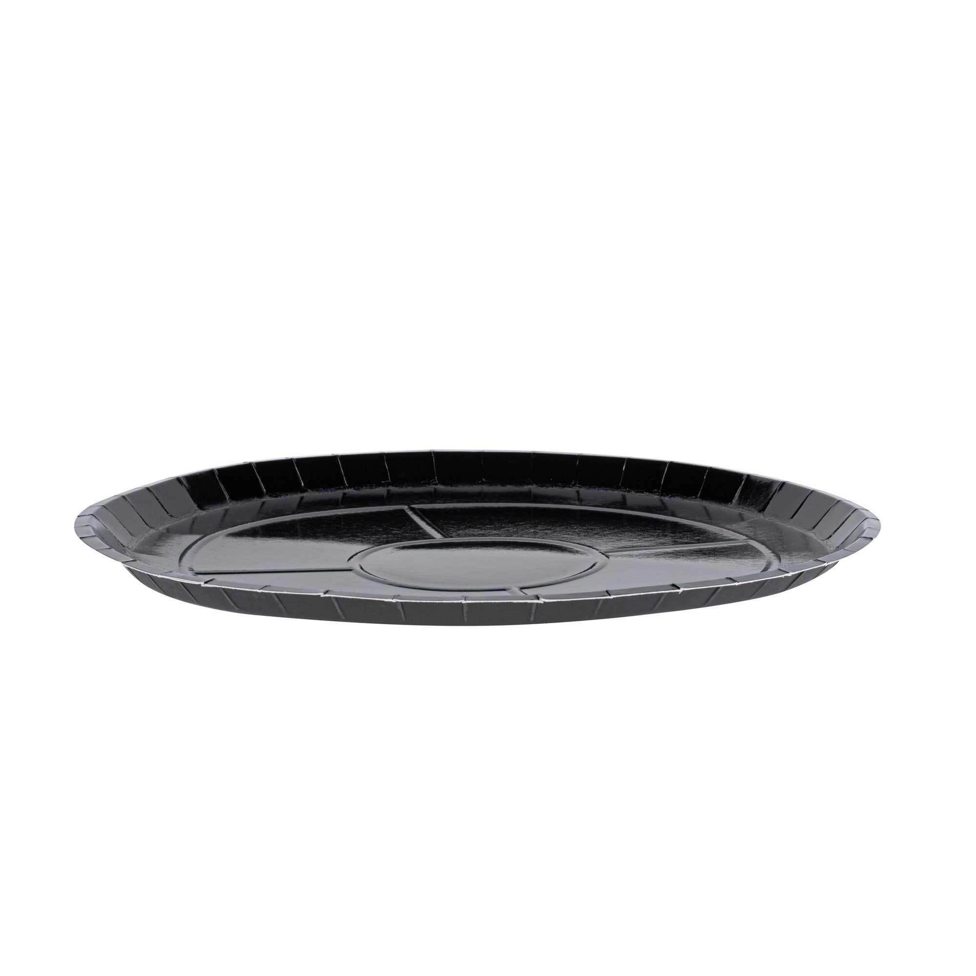Eco Pie Round Black Paperboard Pizza Tray - Oven-Safe - 16" - 25 count box